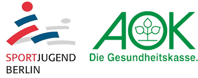 Logos Sportjugend Berlin und AOK