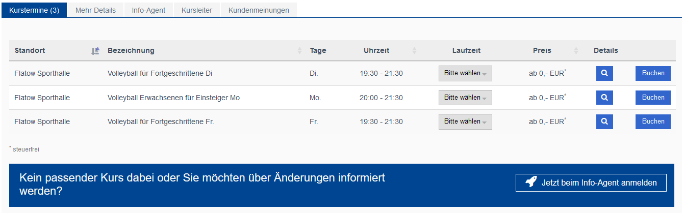 Buchungsportal Platzhalter-Erwachsenen-Volleyball