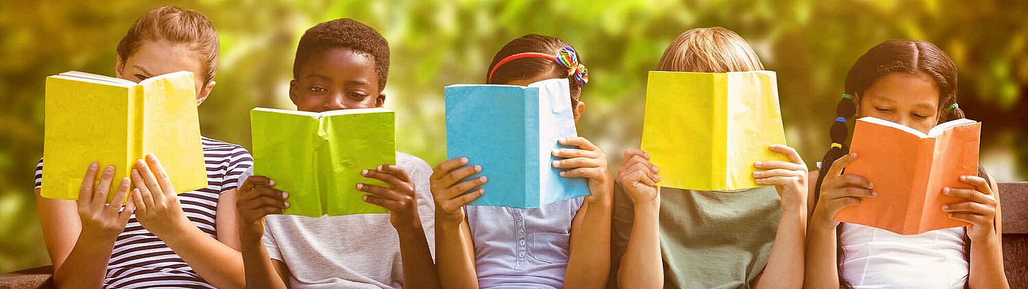 Children with books